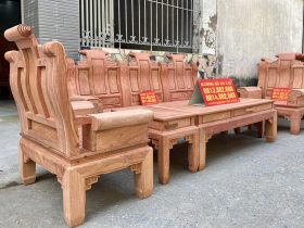 Âu á cuốn thư 6 món gỗ hương đá