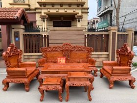 Bộ Hoàng Gia Gỗ Hương Đá Chân 14 Siêu Vip