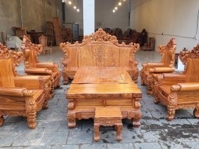 Bộ Hoàng gia đại Luis tân cổ điển Gỗ Gõ đỏ