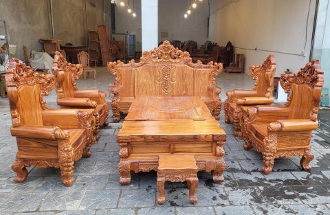 Bộ Hoàng gia đại Luis tân cổ điển Gỗ Gõ đỏ