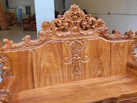 ghế hoàng gia nguyên khối gỗ gõ đỏ