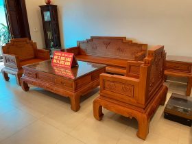 Bộ bàn ghế vách lồng ván trả anh Phong ở Thái Bình