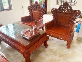 ghế đơn bộ hoàng gia gỗ hương đá
