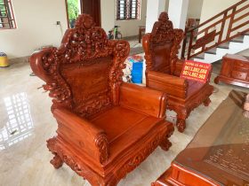ghế đơn bộ hoàng gia gỗ hương đá
