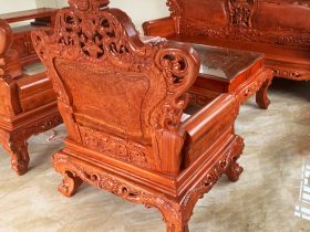 ghế hoàng gia gỗ hương đá cao cấp