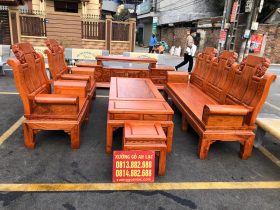 Combo âu á chương voi và kệ tivi gỗ hương đá vân siêu vip