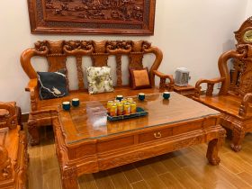 bàn ghế minh quốc đào gỗ hương đá