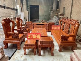 bàn ghế minh quốc voi gỗ hương đá