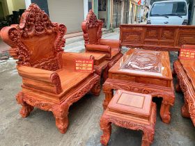ghế đơn bộ hoàng gia gỗ hương đá