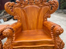 Bộ Hoàng gia nguyên khối 100% gỗ gõ đỏ