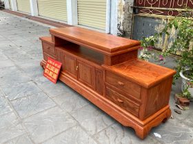 Kệ tivi sofa trơn 2m4 gỗ hương đá (chú Thịnh, Hà Nội) 12 kệ tivi gỗ hương đá