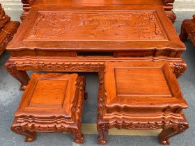 bàn ghế minh quốc voi gỗ hương đá