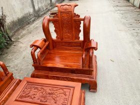 ghế đơn bộ tần thủy hoàng gỗ hương đá