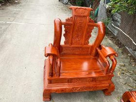 ghế đơn bộ tần thủy hoàng gỗ hương đá