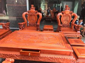 ghế đơn bộ minh quốc nghê gỗ hương đá