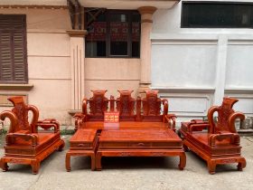 bộ bàn ghế Tần Thuỷ Hoàng gỗ hương đá