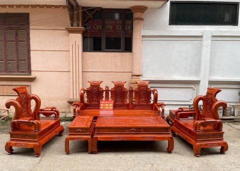 bộ bàn ghế Tần Thuỷ Hoàng gỗ hương đá