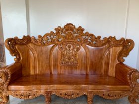 đoản dài bộ hoàng gia nguyên khối gỗ gõ đỏ