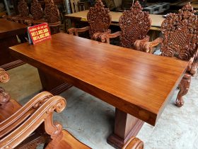 2 bộ bàn ăn nguyên khối 6 ghế hoàng gia vip gỗ hương đá (Anh Tuệ, Hà Tĩnh) 37 2 bo ban an nguyen khoi go Huong Da va ghe Hoang Gia 10