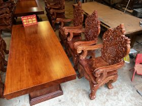 2 bộ bàn ăn nguyên khối 6 ghế hoàng gia vip gỗ hương đá (Anh Tuệ, Hà Tĩnh) 53 2 bo ban an nguyen khoi go Huong Da va ghe Hoang Gia 26