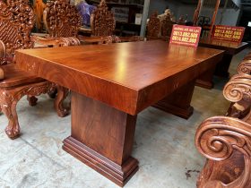 2 bộ bàn ăn nguyên khối 6 ghế hoàng gia vip gỗ hương đá (Anh Tuệ, Hà Tĩnh) 35 bàn ăn gỗ hương đá nguyên khối