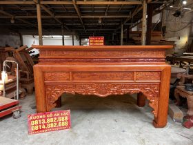Án gian kim tiền ngũ phúc gỗ Hương Đá 2m17 (Đông Anh - Hà Nội)