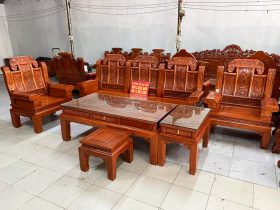 Âu á chương voi vách đục gỗ hương đá