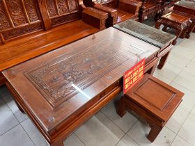 bàn ghế âu á gỗ hương đá