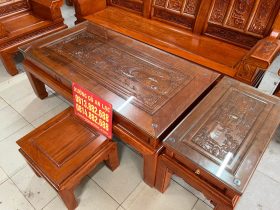 bàn ghế âu á chương voi gỗ hương đá