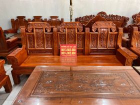 Bộ bàn ghế Âu Á chương voi vách đục tứ quý