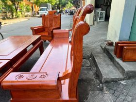 ghế âu á cuốn thư gỗ hương đá cao cấp