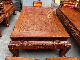 bàn trà bộ minh quốc voi lá sen