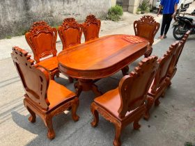 bàn ăn gỗ gõ đỏ cao cấp
