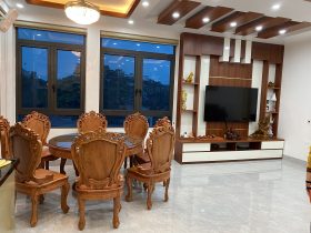 Bộ bàn ăn tròn gỗ hương đá nguyên khối 8 ghế hoa lá tây (Chị Thư, Hải Phòng) 7 bàn ăn gỗ gõ đỏ