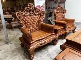 Bàn ghế hoàng gia vách trám khuôn 4 ván 2 gỗ hương đá (anh Đại, Vĩnh Phúc) 40 bàn ghế hoàng gia vách trám gỗ hương đá cao cấp