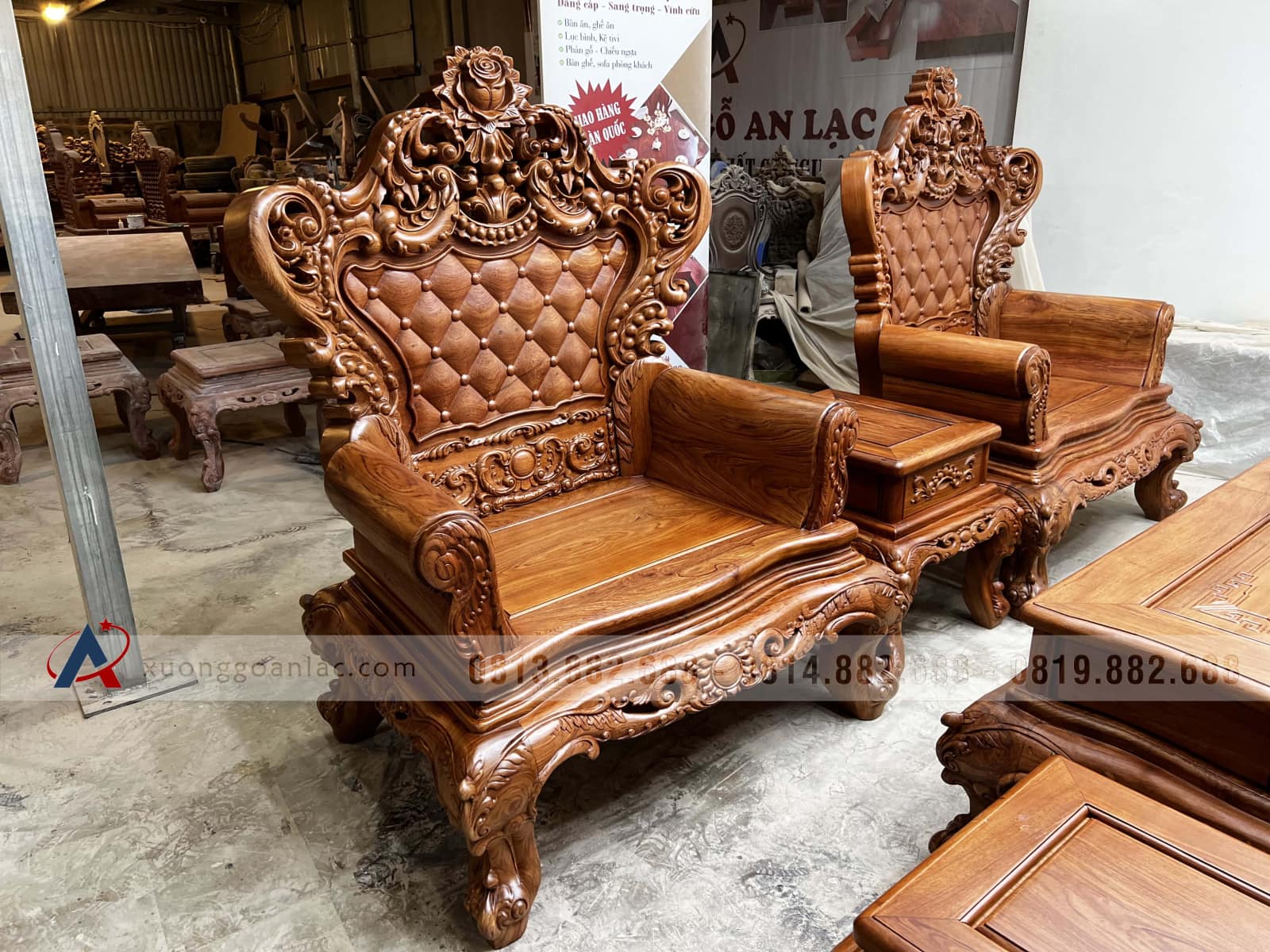 Bàn ghế hoàng gia vách trám khuôn 4 ván 2 gỗ hương đá (anh Đại, Vĩnh Phúc) 53 bàn ghế hoàng gia vách trám gỗ hương đá cao cấp