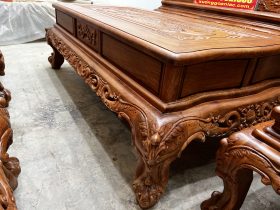 Bàn ghế hoàng gia vách trám khuôn 4 ván 2 gỗ hương đá (anh Đại, Vĩnh Phúc) 38 bàn ghế hoàng gia khuôn tranh gỗ hương đá