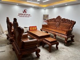 Bàn ghế hoàng gia vách trám khuôn 4 ván 2 gỗ hương đá (anh Đại, Vĩnh Phúc) 25 Ban ghe hoang gia vach tram khuon 4 van 2 go huong da 3