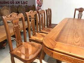 Bộ bàn ăn bầu dục 10 ghế cây đàn gỗ gõ đỏ siêu đẹp (Chị Hoa, Đà Nẵng) 14 Bo ban an 10 ghe chi Hoa Da Nang 4