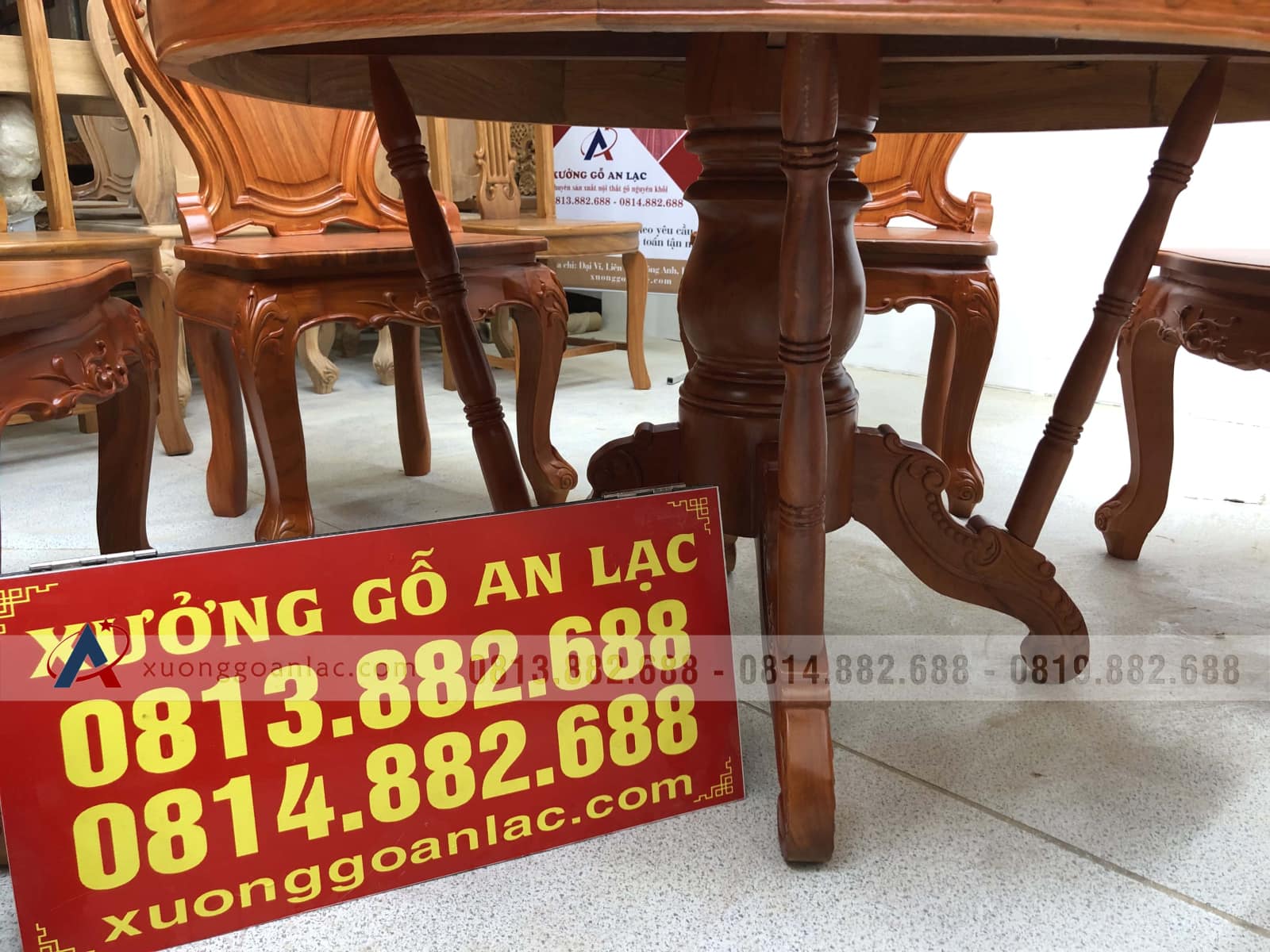 Bộ bàn ăn gõ đỏ 6 ghế louis có tay gỗ gõ đỏ (chị Hoàng Lan, Thanh Hóa) 26 bàn ăn gỗ gõ đỏ cao cấp