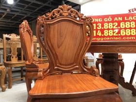 Bộ bàn ăn gõ đỏ 6 ghế louis có tay gỗ gõ đỏ (chị Hoàng Lan, Thanh Hóa) 19 Bo ban an go do 6 ghe louis co tay go Go do 8