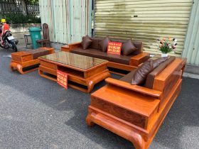 sofa gõ hương đá