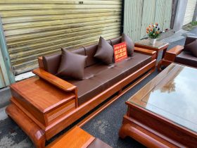 ghế dài bộ sofa gỗ hương đá