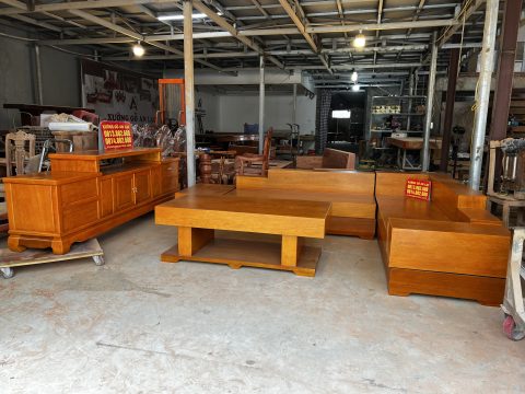 Combo nội thất phòng khách gỗ gõ đỏ