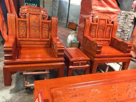 ghế đơn bộ âu á chương voi gỗ hương đá