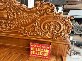 Giường Hoàng Gia hoa Lan Tây gỗ gõ đỏ (anh Vượng, Quảng Ninh) 15 Giuong Hoang Gia hoa Lan Tay go go do 3