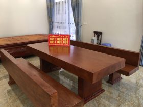 Bàn ghế gỗ nguyên khối 40 k3 gỗ gõ đỏ cao cấp