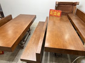 Bộ bàn ghế K3 có tựa 240x90x16cm gỗ gõ đỏ (Bác Thành, Hà Nam) 23 K3 co tua bac Thanh Ha Nam 8