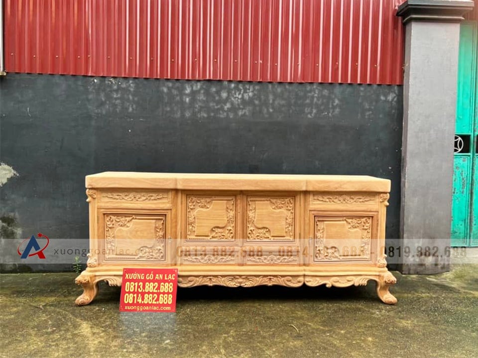 Kệ tivi Hoàng Gia Louis 2m4 nguyên khối gỗ Gõ Đỏ Nam Phi (anh Quân, Khánh Hòa) 2 Kệ tivi Hoàng Gia Louis 2m4 nguyên khối gỗ Gõ Đỏ Nam Phi (anh Quân, Khánh Hòa) - Ảnh 2