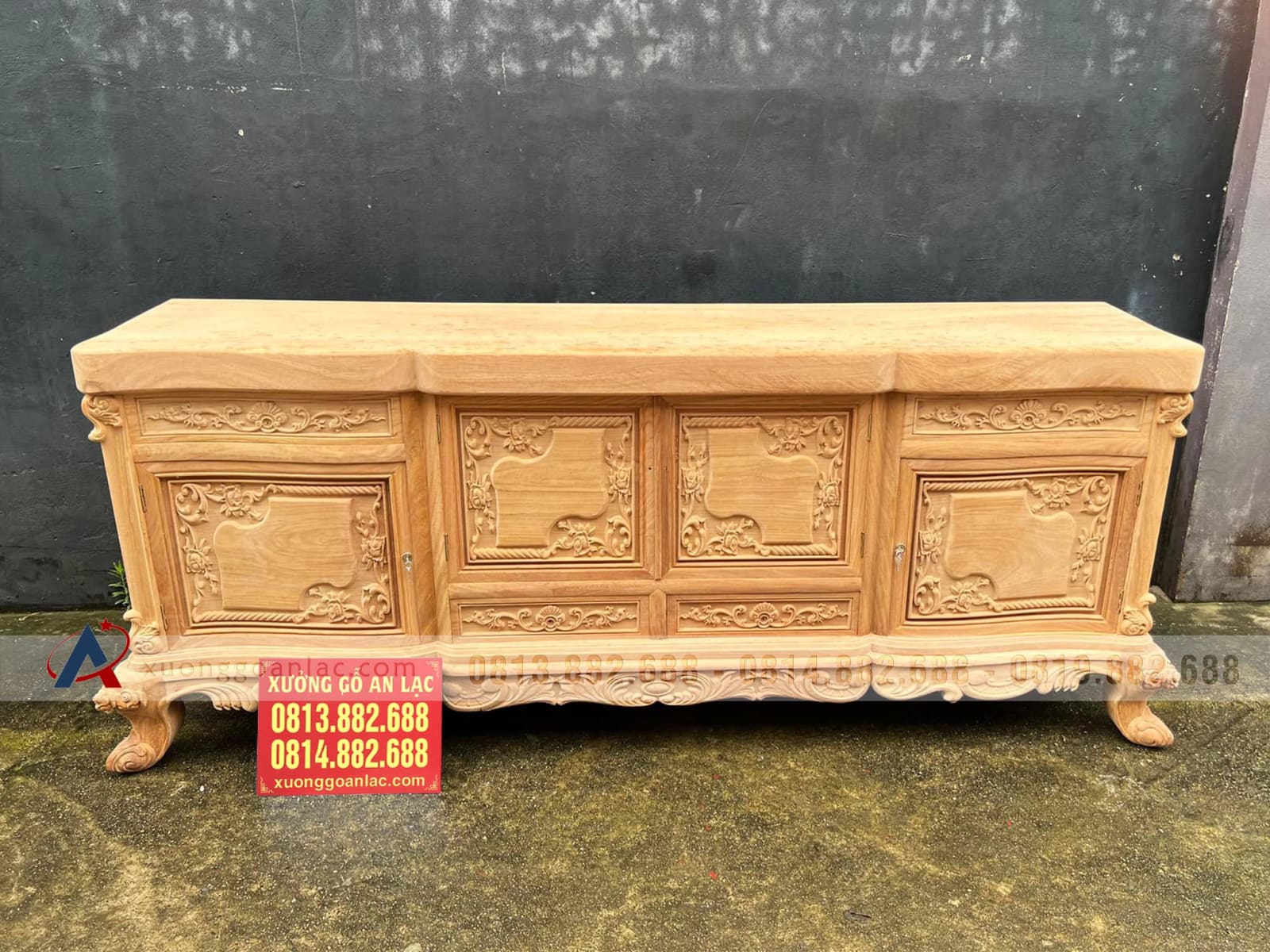 Kệ tivi Hoàng Gia Louis 2m4 nguyên khối gỗ Gõ Đỏ Nam Phi (anh Quân, Khánh Hòa) 24 Kệ tivi Hoàng Gia Louis nguyên khối gỗ Gõ Đỏ Nam Phi